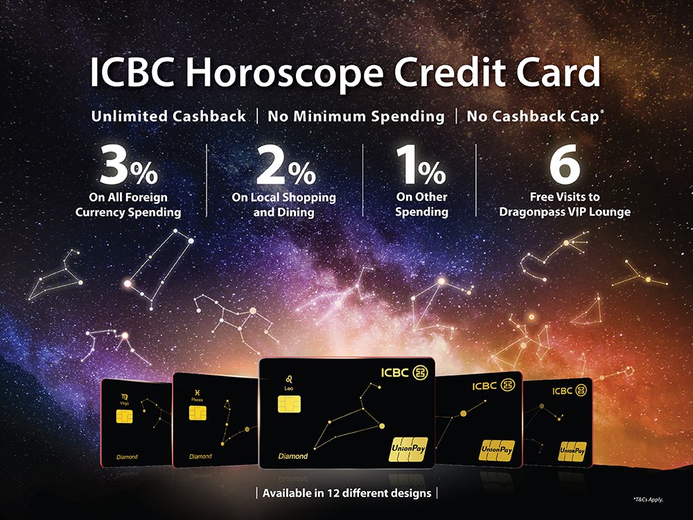 The ICBC Horoscope Credit Card — Flaunt Your Star Sign, Get Unlimited Cashback and More