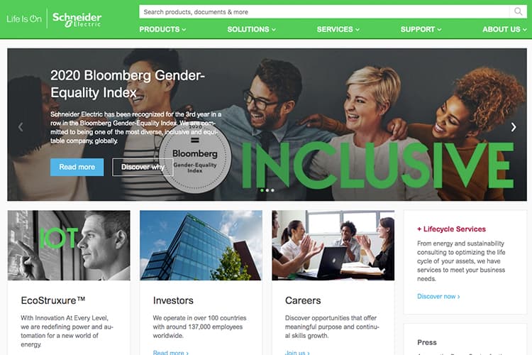 Schneider Electric makes it to Bloomberg Gender-Equality Index for the third year running