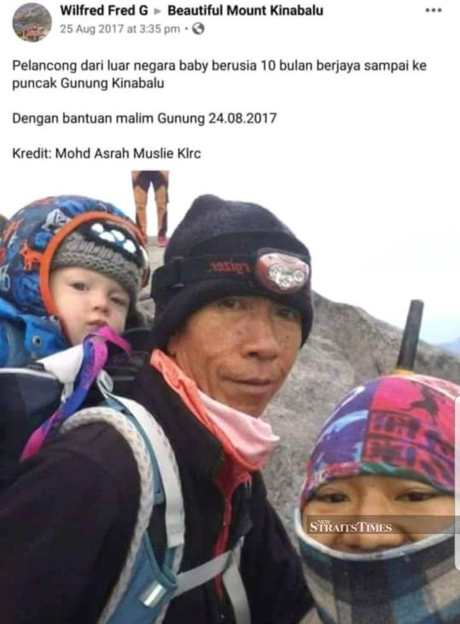 Many toddlers have reached Mount Kinabalu summit, say mountain guides