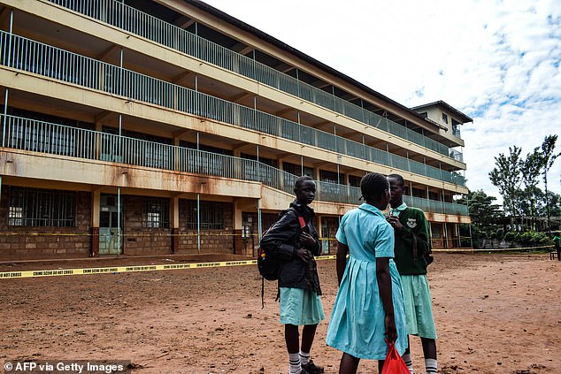Fourteen children are killed and 39 injured in a STAMPEDE at their primary school when pupils were let out to go home in Kenya