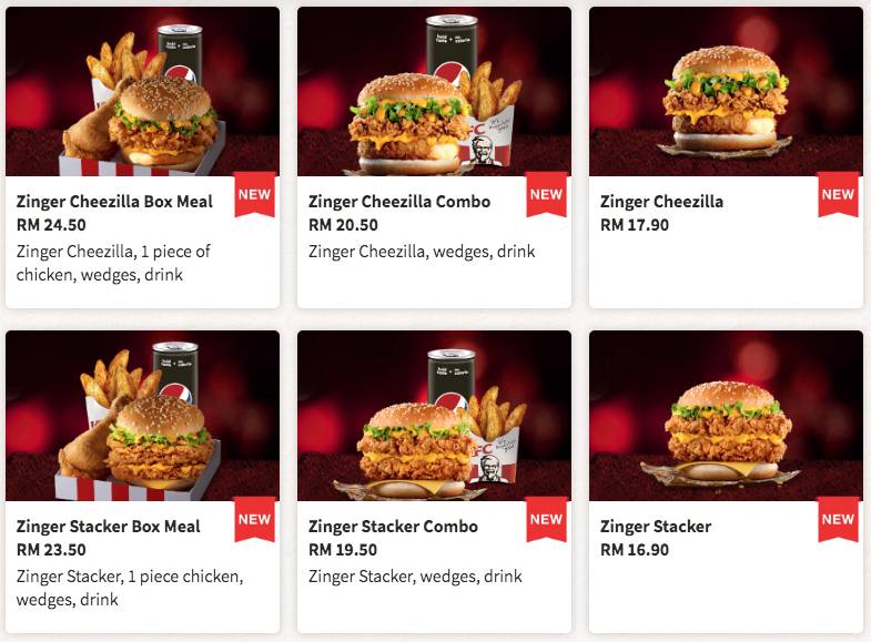 KFC即日起Free Delivery到家方法马上看！邪恶拉丝芝士Zinger Cheezilla & Stacker开卖啦！