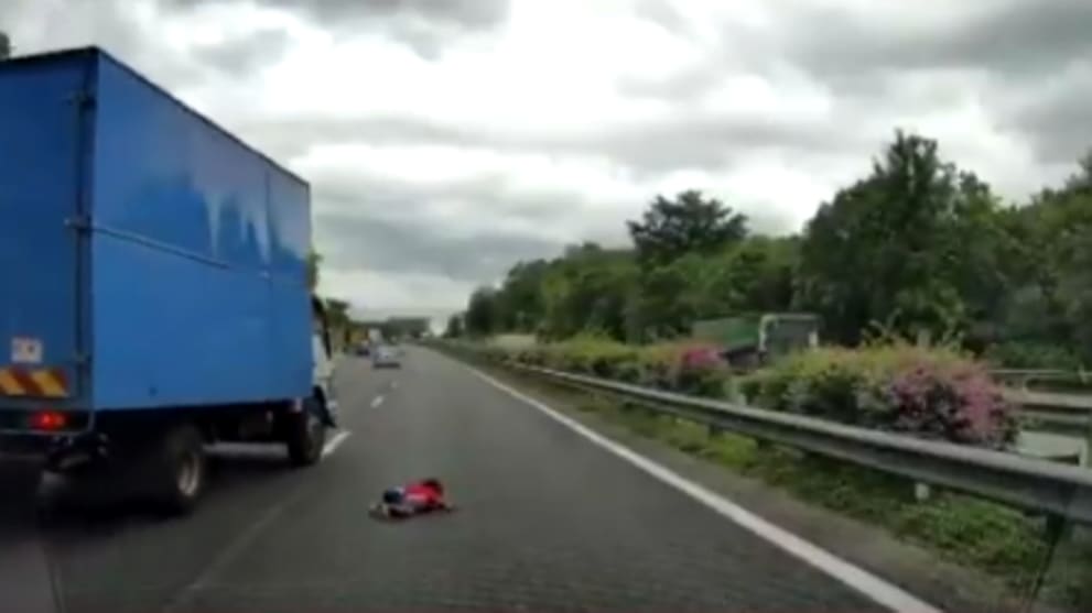 Toddler in Malaysia survives after being flung out of vehicle in highway crash