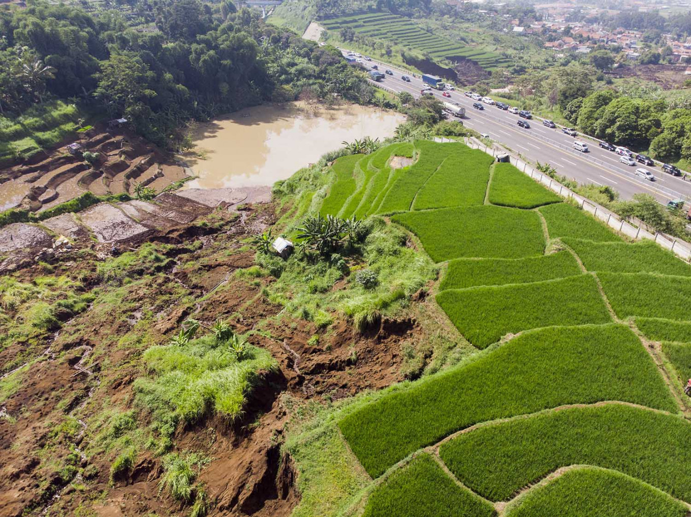West Bandung landslides put Cipularang toll road at risk