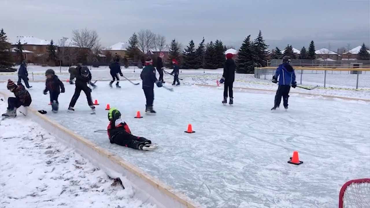 Canadian Community Build Ice Rink For Locals