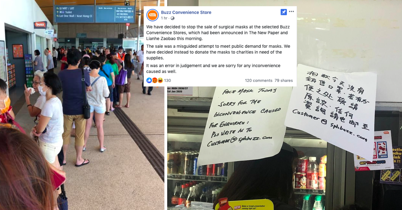 Buzz Convenience Store abruptly stops sale of S$35 masks after backlash, more backlash ensues