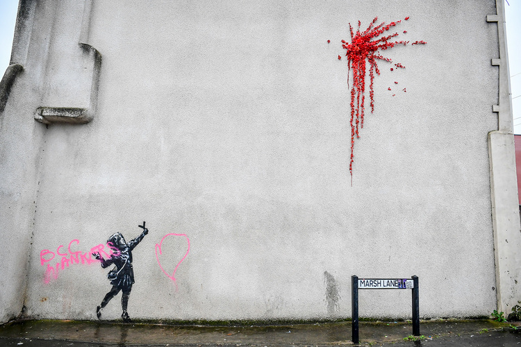 Banksy Explains Why He S ‘glad His New Mural Was Vandalized Just 48 Hours After Its Creation