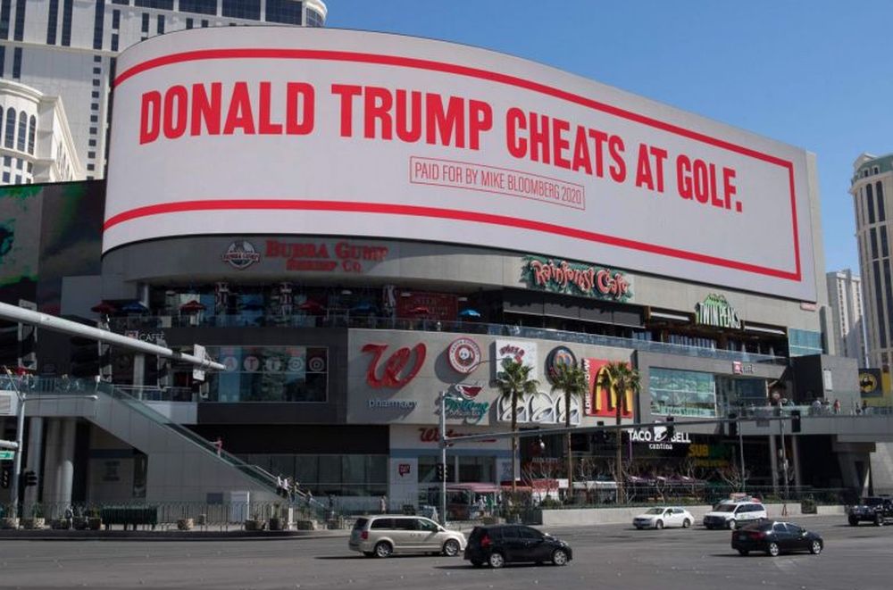 ‘Trump cheats at golf’: Bloomberg mocks president with billboard