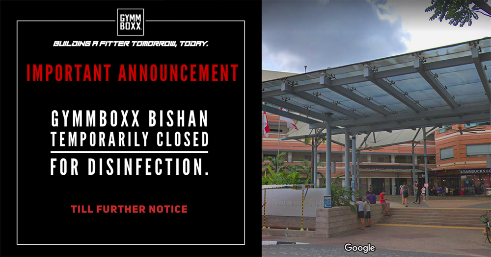 Covid-19 confirmed case is a member of Bishan CC gym, gym to be closed & disinfected
