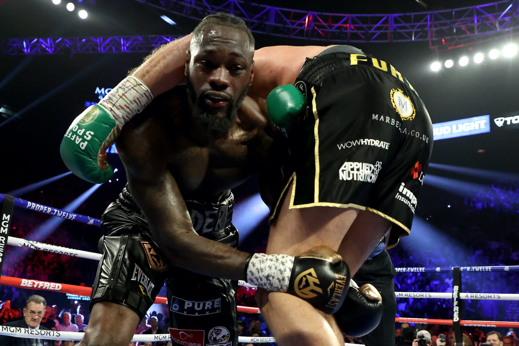 Deontay Wilder was hospitalized after a thorough beating from Tyson Fury, who celebrated his victory at the Hakkasan nightclub in the MGM Grand