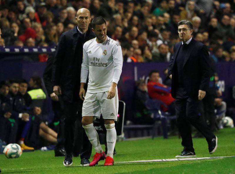 Real's Hazard to miss Man City, Barca games due to ankle fracture