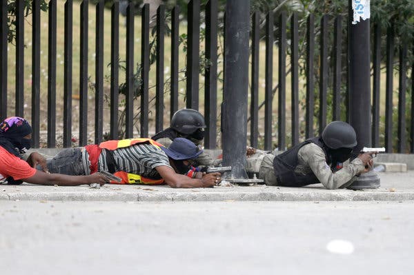 Haiti Protest by Police Erupts in Gunfire