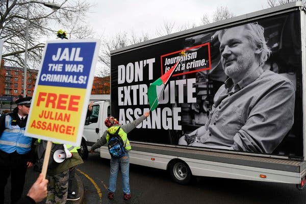 Julian Assange Faces Hearing on Extradition to the U.S.