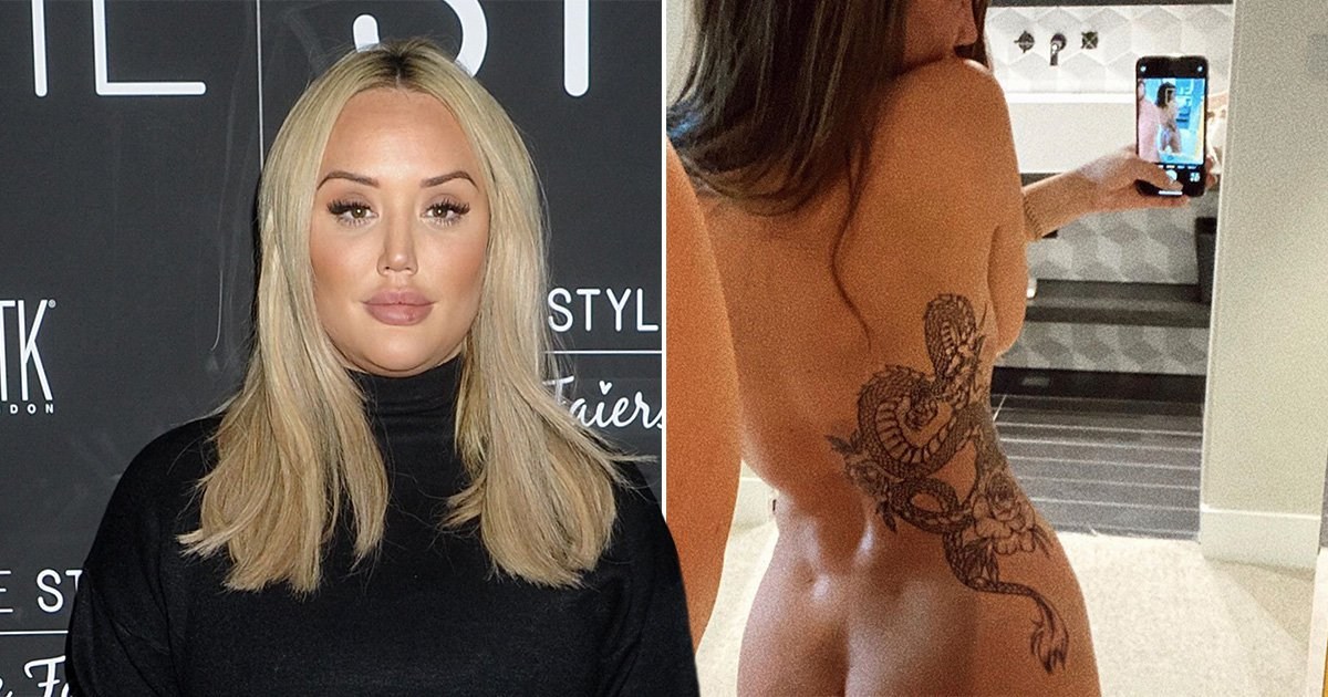 Charlotte Crosby shows off huge dragon tattoo that took seven hours to ink in naked selfie