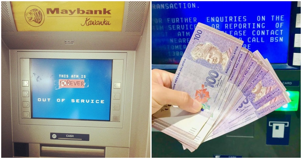 M’sian Shares How She Almost Lost RM1,500 After Withdrawing Cash From ‘Out Of Service’ ATM