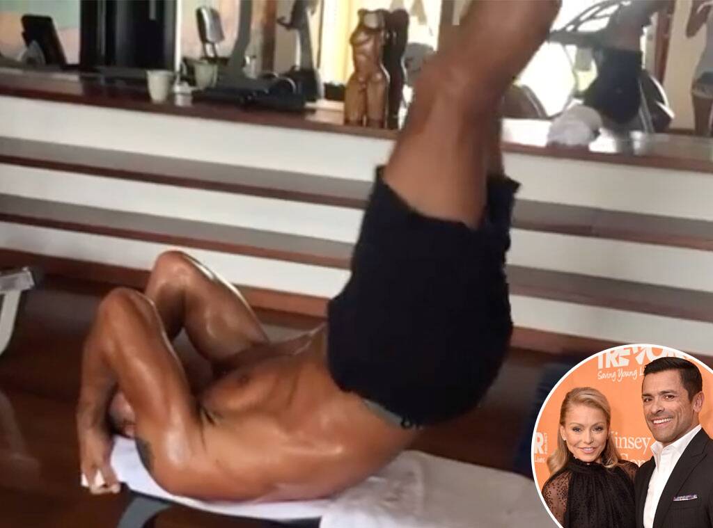 Kelly Ripa's "Extremely Thirsty" Video of Mark Consuelos’ Workout Will Make Your Jaw Drop