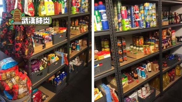 澳洲阿妈展示“战略储备” 食物日用品堆满架毋惧抢购潮