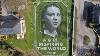 International Women's Day 2020: Giant Greta Thunberg portrait unveiled