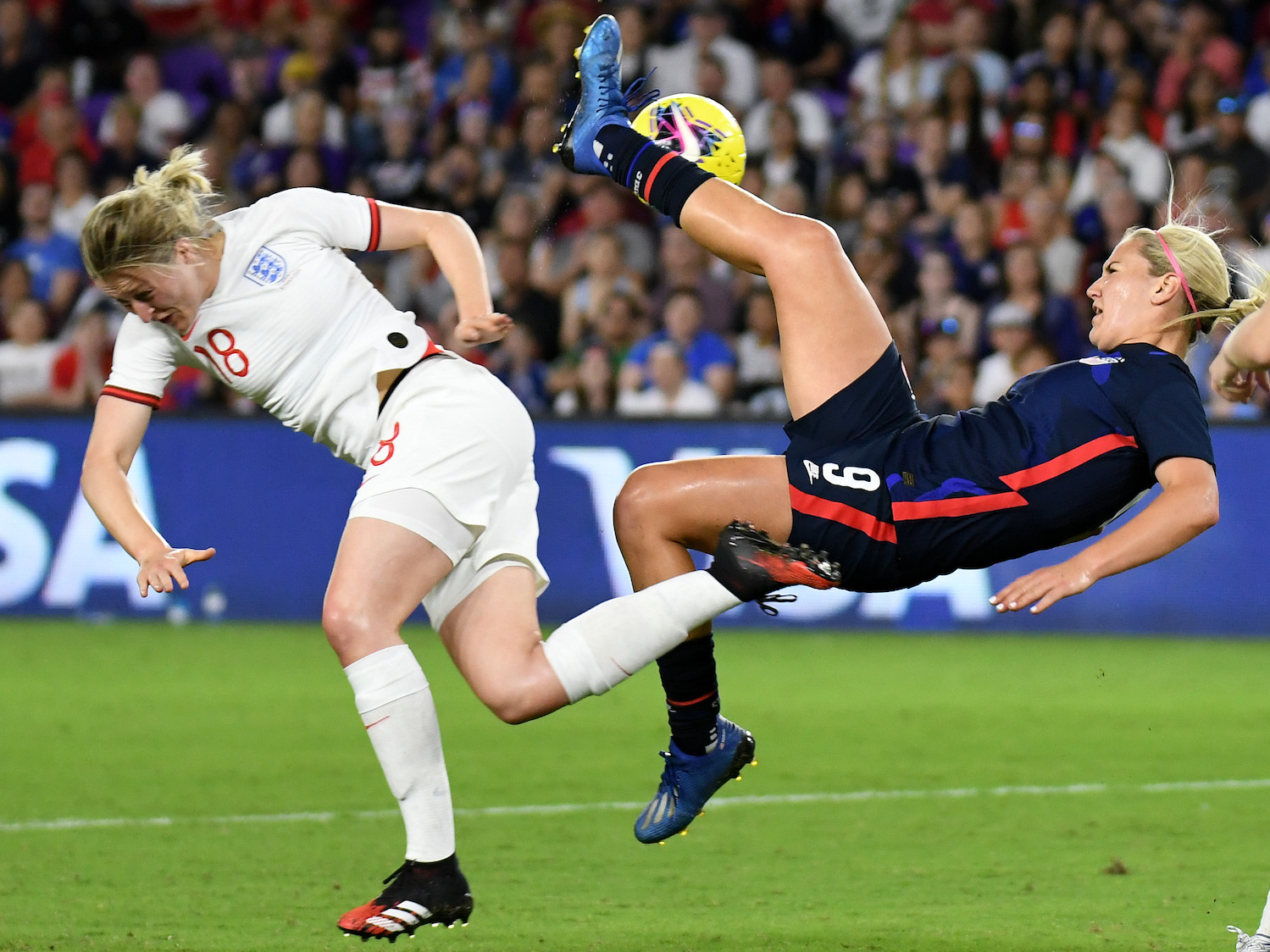 Nutmegs, hair pulling, and a spectacular golazo: the USWNT’s first big test before the 2020 Olympics had it all