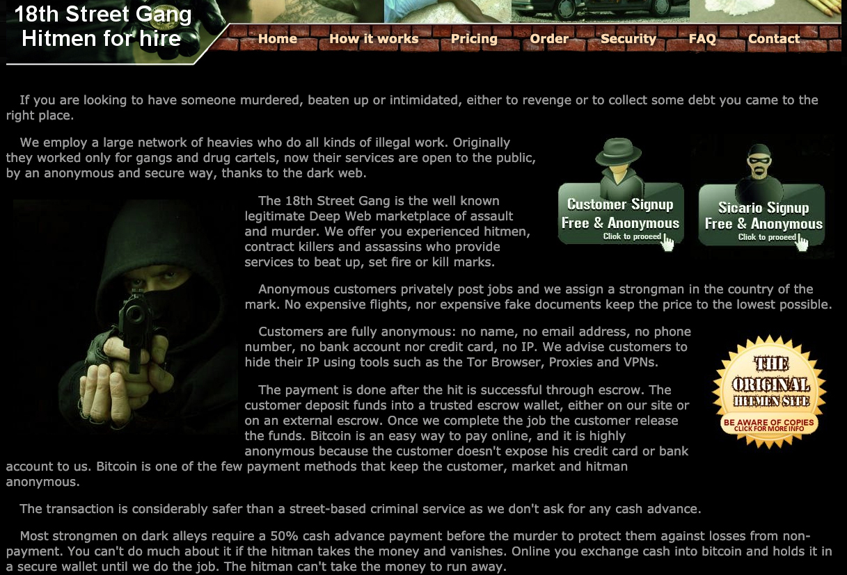 Can you really hire a hit man on the dark web?