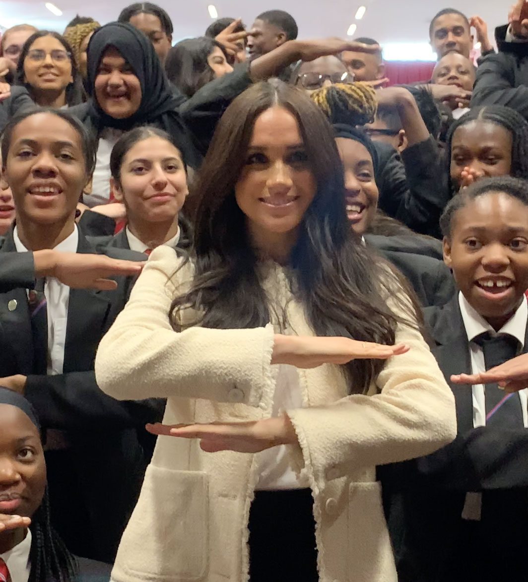 Meghan Markle Celebrates International Women's Day with a Surprise School Assembly!