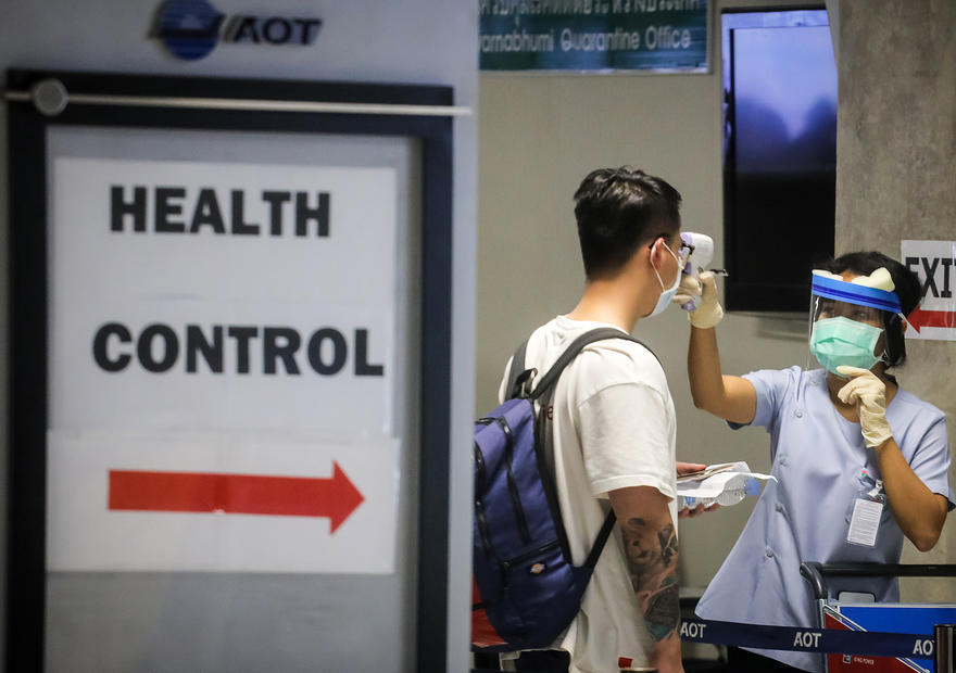 Thai immigration officers at Bangkok airport diagnosed with Covid-19
