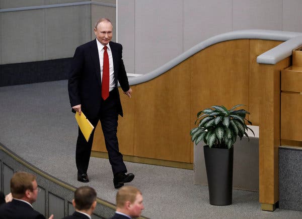 Putin Endorses Brazen Remedy to Extend His Rule, Possibly for Life