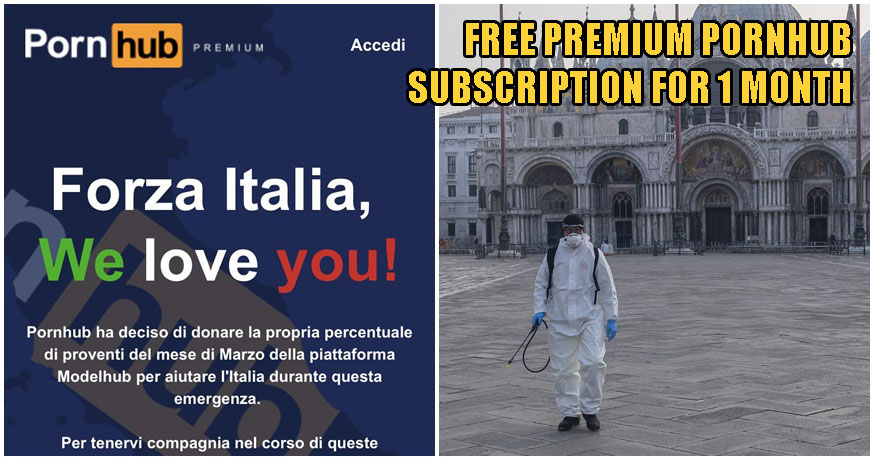 PornHub Is Offering Free Premium Subscription To ALL Italians Under Covid-19 Quarantine For 1 Month