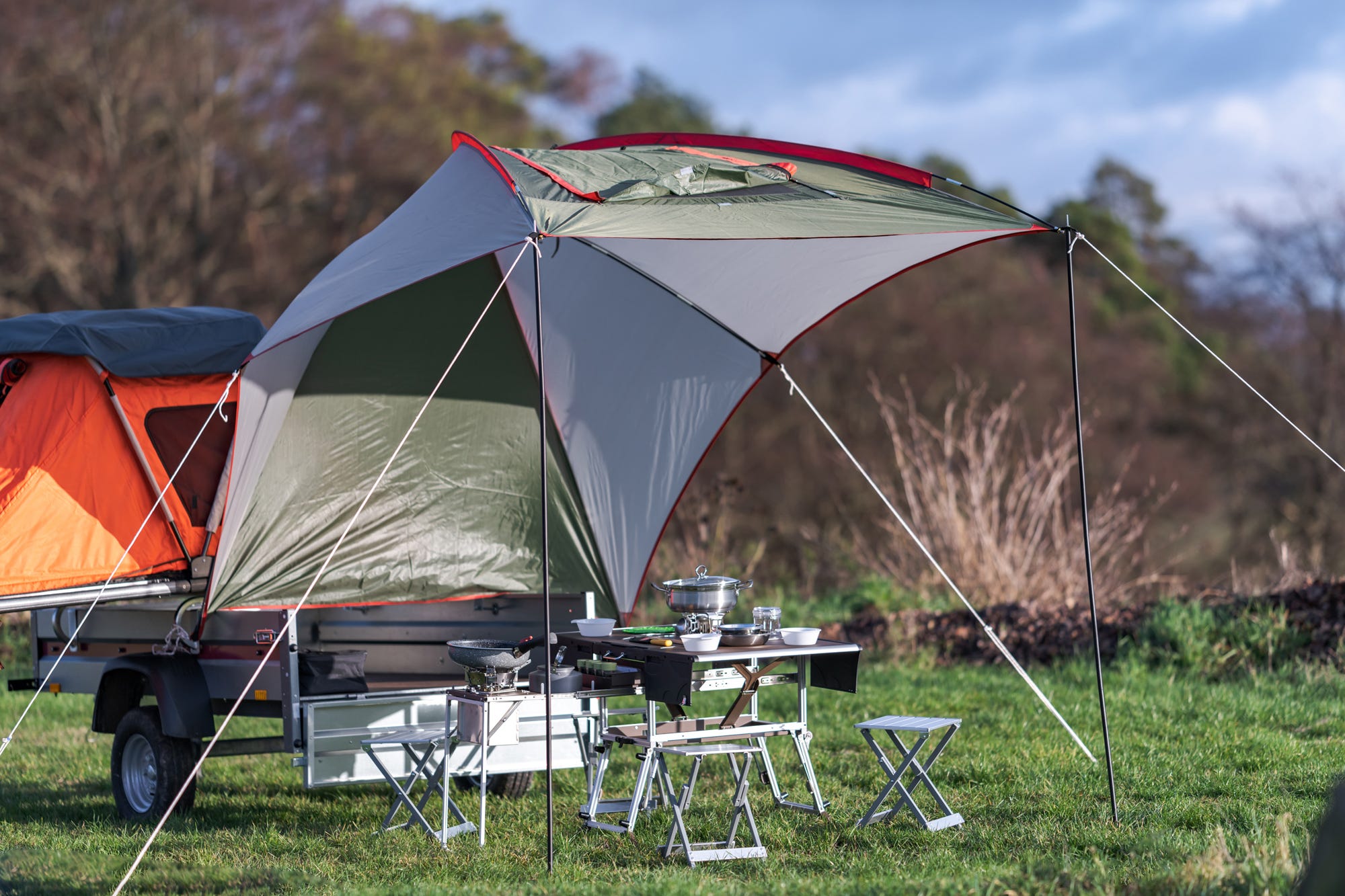 See inside a $4,000 electric 3-wheel camper with a full kitchen and room for 2 adults