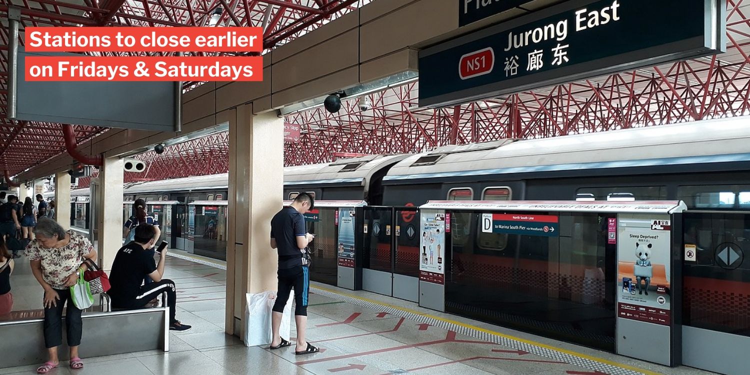 9 East-west & 4 North-South Line MRT stations to close at 11pm between Apr & jun, shuttle buses provided