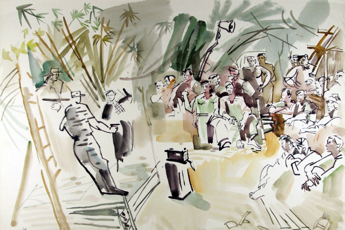 Vietnam war art collected over 30 years paints a very different picture of communist fighters