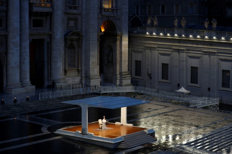 Pope faces coronavirus 'tempest' alone in St Peter's Square