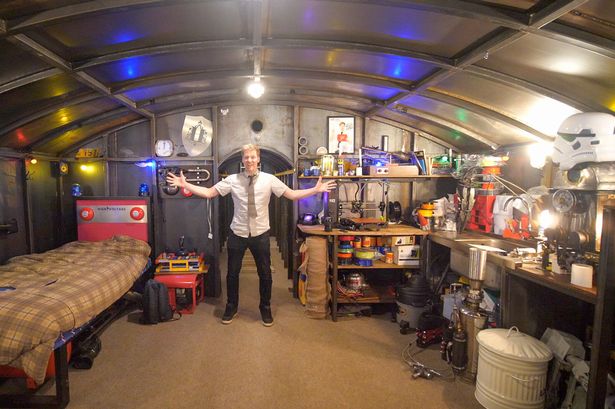 Man builds coronavirus self-isolation bunker complete with Sky TV, kitchen and drum kit