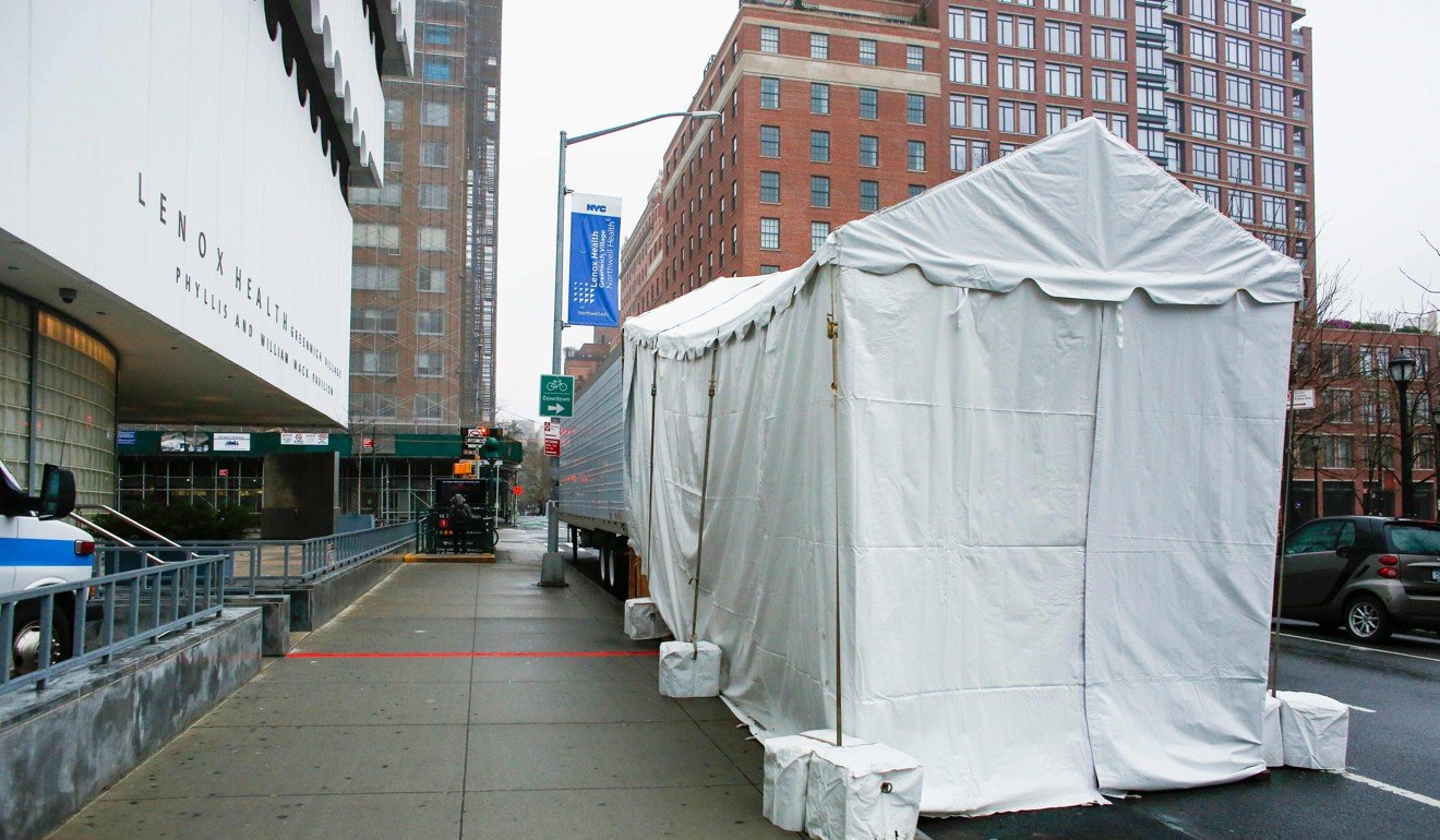 Coronavirus: tent hospital erected in Central Park as New York struggles to cope with sick