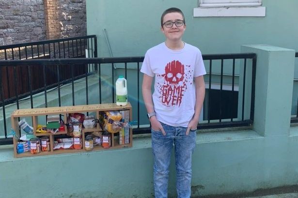 Boy, 13, opens pantry outside home for elderly people during coronavirus outbreak