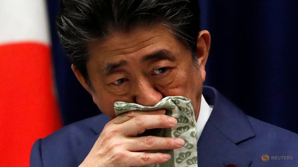 Japan's Abe, deputy avoid joint meetings to cut COVID-19 risk as lockdown pressure builds