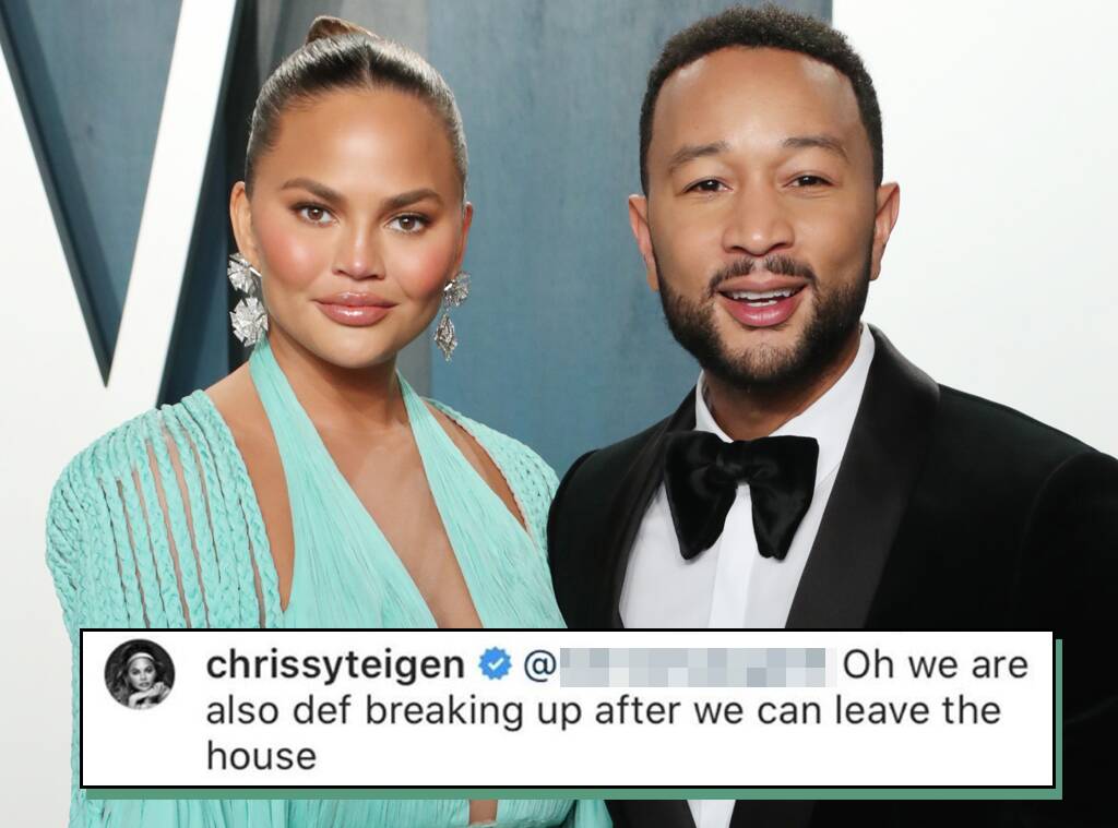 Chrissy Teigen Jokes She and John Legend Are "Def Breaking Up" Once They Can Leave the House