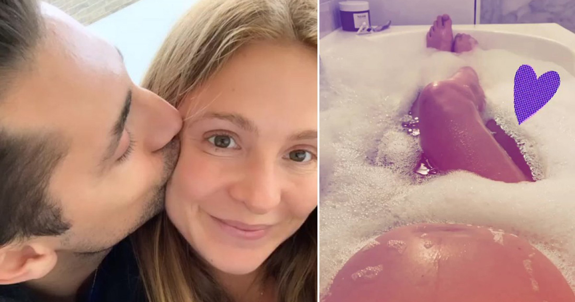 Millie Mackintosh and husband Hugo Taylor are a ‘quaran-team’ as Made In Chelsea star bares baby bump in the bath