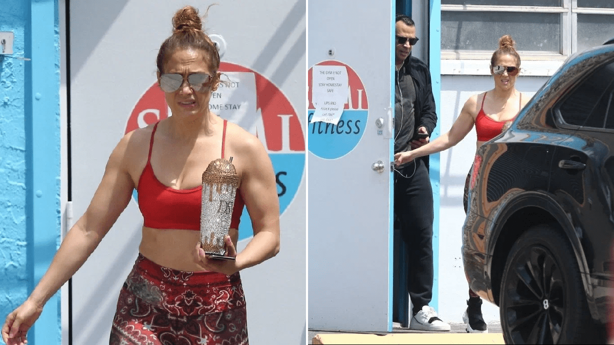 Jennifer Lopez and Alex Rodriguez squeeze in final gym workout before Florida goes into lockdown