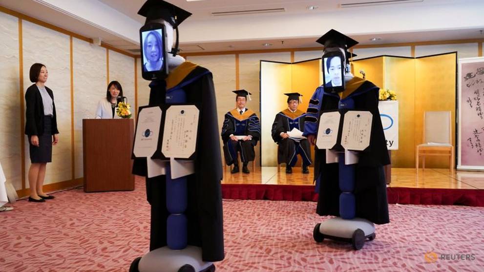 Robots replace Japanese students at graduation amid coronavirus
