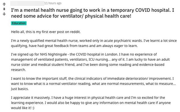 Nurse at NHS Nightingale hospital says she has no experience using ventilators