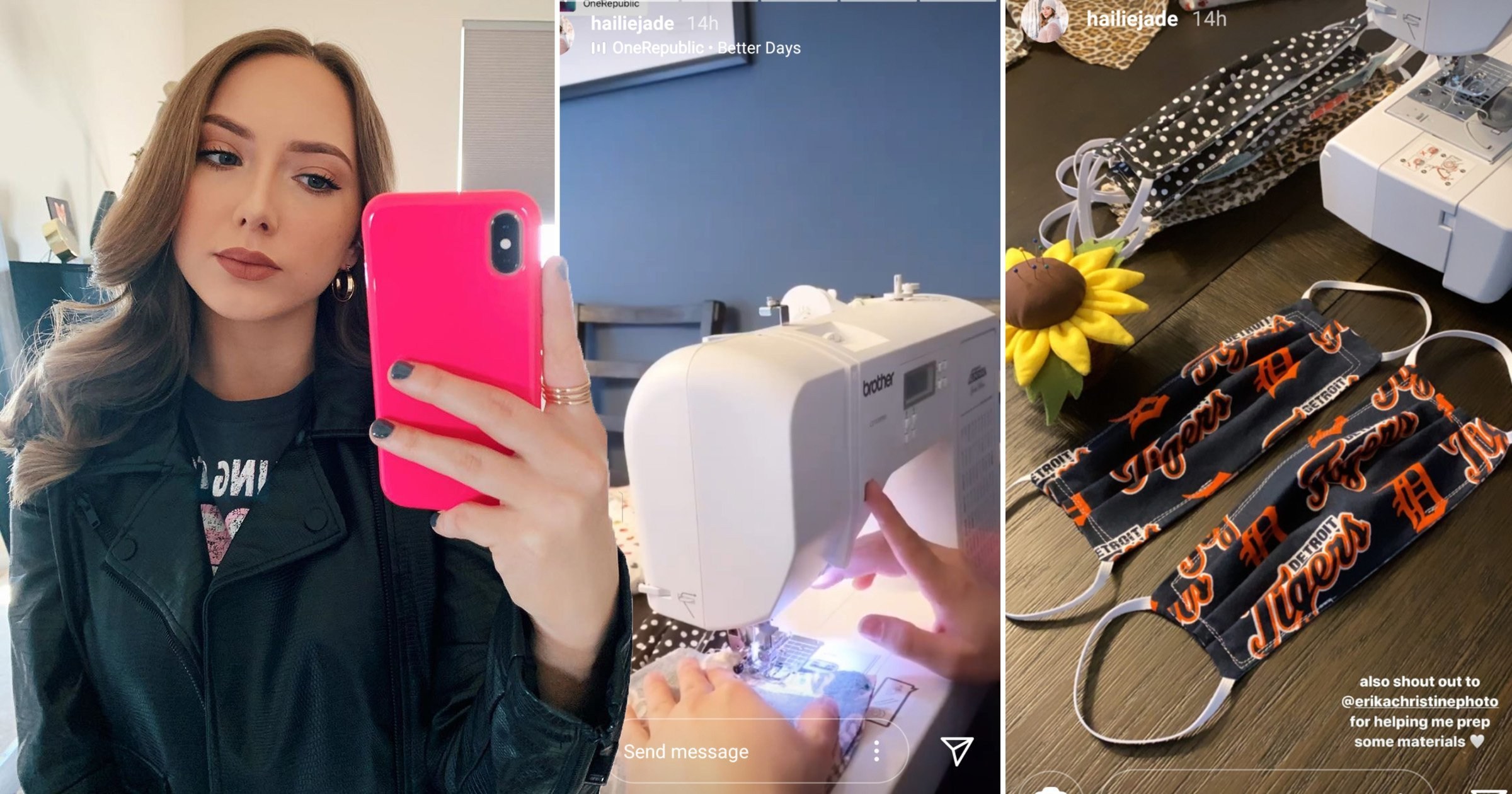 Eminem’s daughter Hailie Jade makes face masks for family amid coronavirus