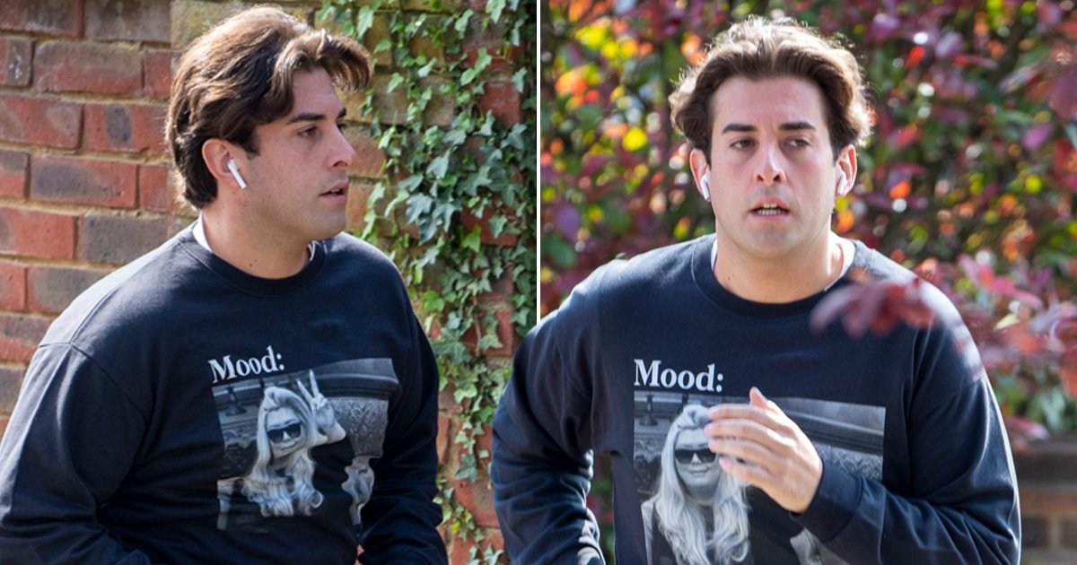 James Argent wears Gemma Collins meme jumper to continue weight loss regime after ‘rehab’