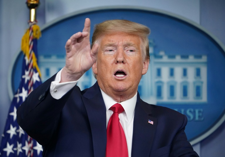 Trump's coronavirus briefing room antics entertain -- and appall
