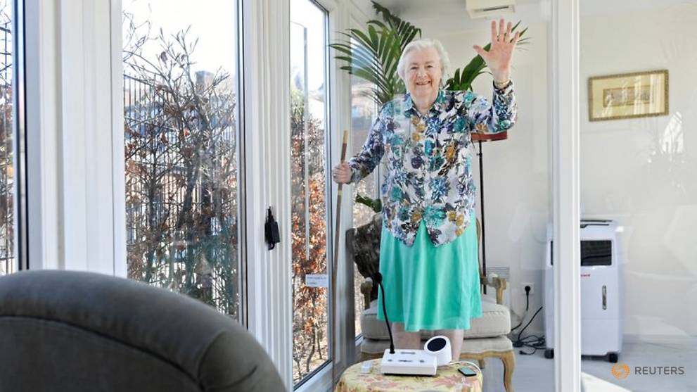 Dutch elderly home builds glass-sided cabin for safe coronavirus visits