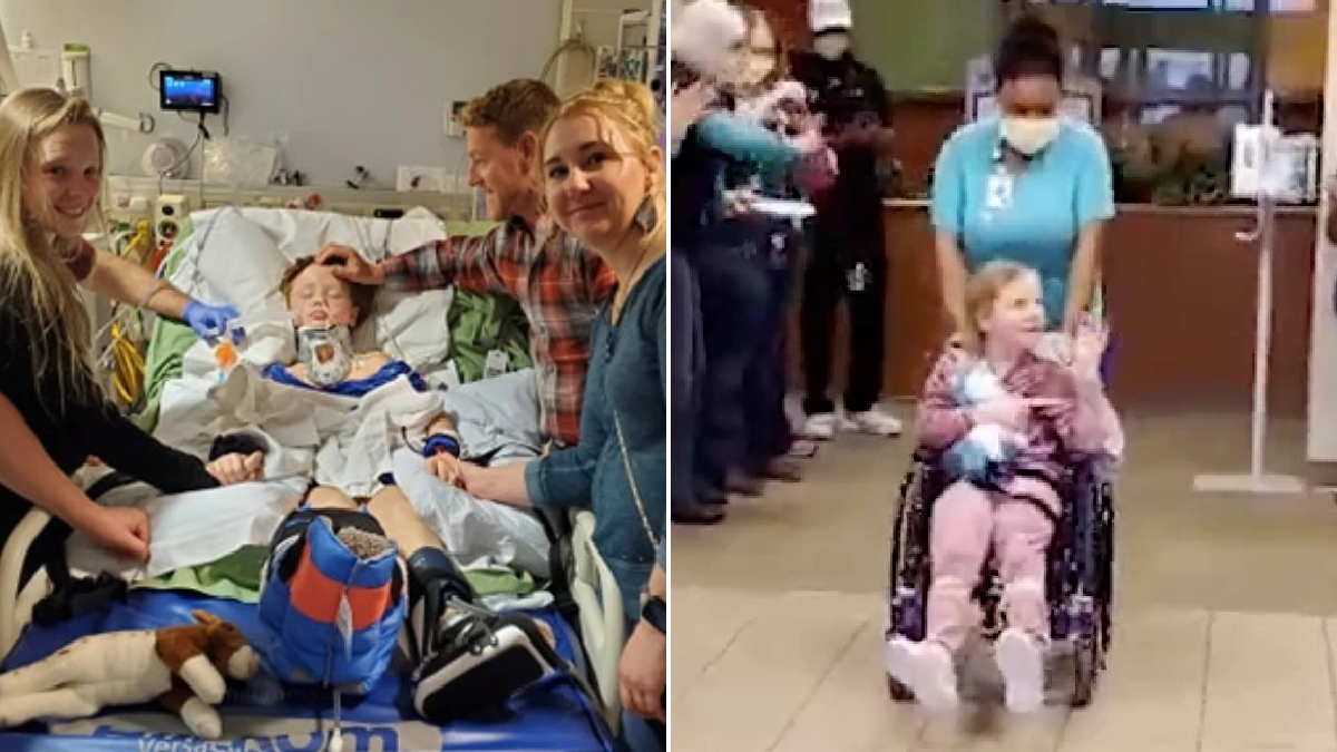 Girl, 9, leaves hospital 3 months after jammed cruise control crash killed her mom and 2 sisters