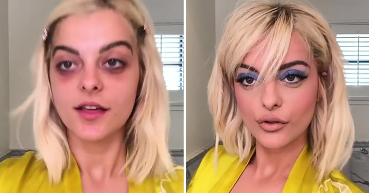Bebe Rexha is the queen of isolation glam as she banishes her dark eye circles in home make-up tutorial