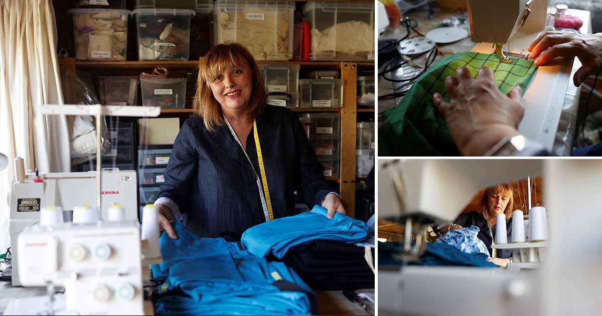 Downton Abbey and Star Wars costume makers sewing scrubs for coronavirus medics
