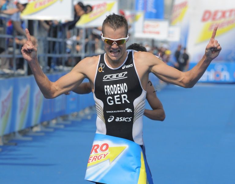 Former Olympic champion Frodeno completes charity triathlon indoors