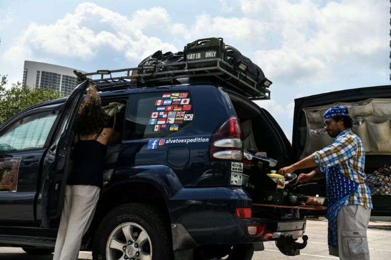 Virus stalls globetrotters' trip in a Florida parking lot