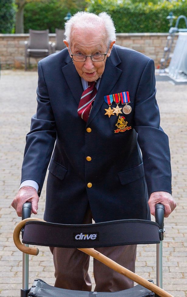 War hero, 99, raises £2m for NHS by walking 100 lengths of his garden